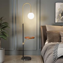 Floor Lamps Vintage Tripod Lamp Metal Stand Fan Kids Glass Ball Modern Wood Candelabra