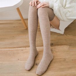 Women Socks Long Winter Female Stockings Thick Cotton Solid Warm Thigh High Street Fashion Young Casual Harajuku