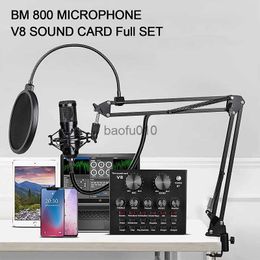 Microphones BM800 Professional Condenser Microphone Computer Recording Bracket Large Diaphragm Live Streaming Sound Card Karaoke Blowout Pre HKD230818