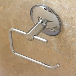 Spoons Stainless Steel Bathroom Toilet Paper Holder Roll Tissue Bar Wall Mounted By Air Vacuum Suction Cup