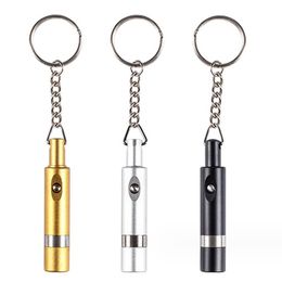 Latest Stainless steel Cigar Cutters Scissors Keychain RIng Punch 3 Colours Smoking Accessories Tool Retractable Splitter Key Chain Drill Oil Rigs