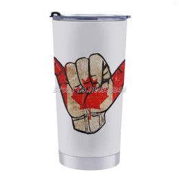 Coffee Pots Hang Loose-Canada Vintage Flag 20 Oz Car Cup Travel Mug Stainless Steel Portable Thermal L
