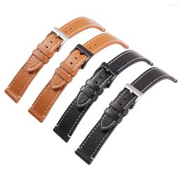 Watch Bands Genuine Leather Watchbands Bracelet Black Brown Cowhide Strap For Women Men 18mm 19mm 20mm 21mm 22mm Wrist Band