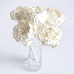 Decorative Flowers Bambus Diffuse Natural Colour Decor Reed Diffuser Home Car Wedding Artificial Sola Wood Paper With Stems