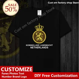 Men's T Shirts Netherlands Army Tops T-shirt Custom Jersey Fans Name Number LOGO Tshirt High Street Fashion Hip Hop Loose Casual