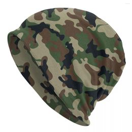 Berets 2023 Warm Hat For Women Camouflage Pattern Stacking Knitted Bonnet Cap Men Hip Hop Beanies