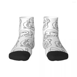 Men's Socks Funny Pablo Picasso One Line Abstract Art Dress Unisex Warm Breathbale 3D Printed Spanish Artist Crew