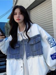 Womens Jackets High quality spring and autumn Hong Kong style baseball jacket American retro Loose casual couple 230818