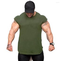 Men's Tank Tops Men Bodybuilding Top Cotton Sleeveless Shirt Quick Dry Gym T Sport Fashion Vest Basketball Singlets Male Clothing