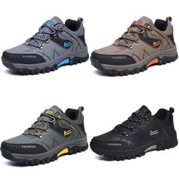 2023 low-top hiking shoes leather men woman black Grey kaqi blue trainers mens outdoor warm sports sneakers