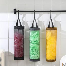 Storage Bags Mesh Plastic Bag Hanging Collector Kitchen Garbage Extraction And