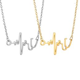 Chains Women's Fashion Stainless Steel Heartbeat Love You Easy Everything Sweater Chain Necklace Jewellery