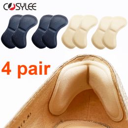 Shoe Parts Accessories 4 Pairs Heel Insoles Pads Patch Pain Relief Antiwear Cushion Feet Care Protector Adhesive Back Sticker Shoes Insert Insole 230817