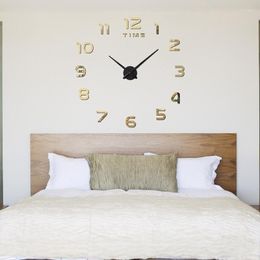 Wall Clocks Large Digital Clock 3D Kitchen Living Room DIY Modern Design Decorative For Home