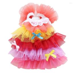 Dog Apparel Summer Dress For Dogs Sexy Gradient Mesh Cake Skirt Sweet Tulle Pet Clothes Cat