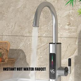 Kitchen Faucets Electric Instant Heating Faucet 220V Water Heater 360 Degree Rotation Fast Tap LCD Digital For Bathroom