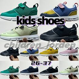 on cloud kids shoes green pink running shoes yellow black white blue youth children toddlers 26-37 P3Ce#