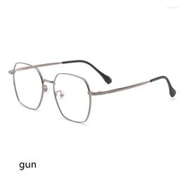 Sunglasses Frames 51mm Fashion Polygonal Eyewear Ultra-light Titanium Alloy Retro Optical Prescription Eyeglasses Frame Men And Women 86295