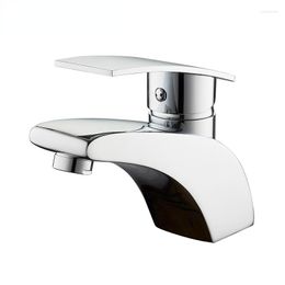 Bathroom Sink Faucets Single Handle Faucet Solid Chrome Plated Brass Finish Basin