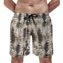 Men's Shorts Board Snakeskin Casual Swimming Trunks Trendy Animal Print Men Comfortable Sportswear Oversize Short Pants