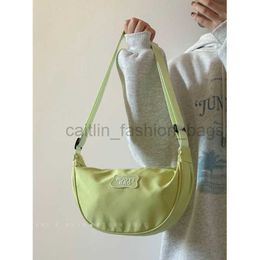 Designer Bag Summer Little Fresh Girl Cute Dopamine Crescent shaped Women's Nylon Dumpling Lightweight Crossbody designer bag caitlin_fashion_bags