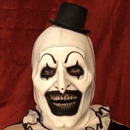 Party Masks Joker Latex Mask Terrifier Art The Clown Cosplay Horror Full Face Helmet Halloween Costumes Accessory Carnival Props 230817