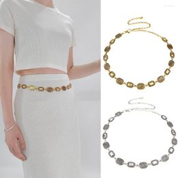Belts Chain Link Belt/Gold Tone Metallic Vintage Waist Belt Body Jewelry For Women And Girls Western Accessories