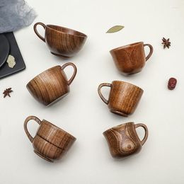 Mugs Wooden Vintage Cups Handmade Natural Spruce Wood Beer Tea Coffee Milk Water Cup Bar Drinkware Glass Tumbler