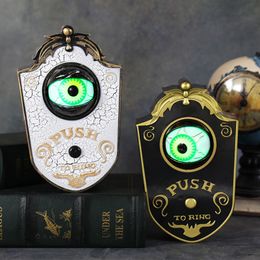 Other Event Party Supplies Halloween One Eyed Doorbell Haunted Decoration Horror Props Glowing Door Hanging Doorbell Eyeball Bell Holiday Decor 230817