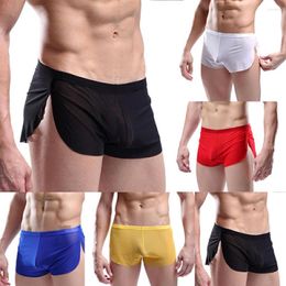Underpants Men's Fashion Comfortable Breathable Transparent Sexy Sports Shorts Boxer Briefs Underwear