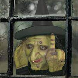 Other Event Party Supplies Scary Peeper Fright At First Sight Tapping Witch Peeping Halloween Horror Funny Prank Novelty Indoor And Outdoor Window Decor 230817