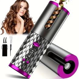 Portable Wireless Hair Curling Wand - Small and Easy to Use for Home and Travel