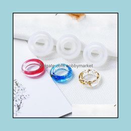 Molds Transparent Sile Mod Resin Decorative Craft Diy Ring Mold Type For Jewelry Drop Delivery Tools Equipment Otzfs
