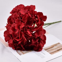 Decorative Flowers 5 Head Mallorca Hydrangea Bouquet Wedding Decoration Fake Manufacturers Wholesale