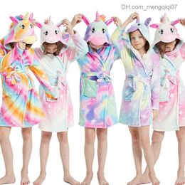 Pyjamas Children's bath towel baby towel children's star unicorn hooded bath towel boys and girls' Pyjamas children's Pyjamas 3-12T Z230818