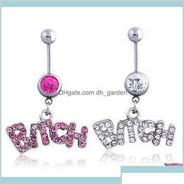 Navel Bell Button Rings Sierpink Y Crystal Body Piercing Surgical Belly Ring Jewellery Bar Fgjat Ajd Drop Delivery Dhxag