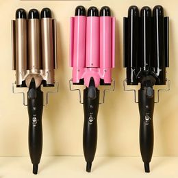 25mm Professional Three Barrel Curling Iron Wand Electric Ceramic Wand Curling Iron Hair Styling Tool