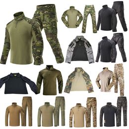 Outdoor Hunting Shooting Shirt Set Battle Dress Uniform Tactical BDU Set Army Combat Clothing Camouflage Clothes NO05-015