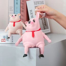 Decompression Toy Funny Pig Decompression Squeeze Toy Slow Rebound TPR Piggy Doll Stress Relief Toys Kids Interesting Gifts For Toddlers 230817