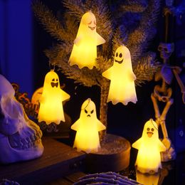 Other Event Party Supplies 5/10Pcs Halloween Decorative Ghost Lamp Desktop Home Indoor Hanging Halloween Atmosphere Ghost Miniature Ornament Gift for Kids 230817