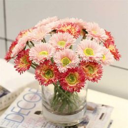 Decorative Flowers Wreaths 10 Branch Flores Artificial White Daisy Fake Plant for Wedding Ceremony Home Decoration Flower Arrangement Accessories HKD230818