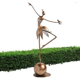 Garden Decorations Metal Statues Ornament Waterproof Decor For Dancing Girl Statue Animal Full Color