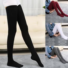 Women Socks 80 CM Super Long Fashion Over The Knee Cotton Thigh High Stockings For Ladies Winter Warm Stocking Girls