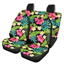 Car Seat Covers Protector Cover Palm Tree Frangipani Print Universal Front&Rear Comfortable Breathable Front/Back