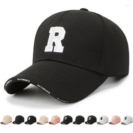 Ball Caps Letter R C Embroidery Baseball Cap Women Men Adjustable Outdoor Sports Sun Couple Fashion Tide Hip Hop Trucker Hat Ins DP075