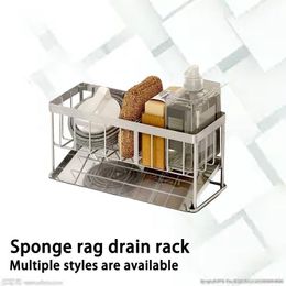 Food Storage Sets Premium 304 Stainless Steel Sink Sponge Cloth Draining Rack The Ultimate Kitchen Organiser for Effortless Cleaning and Drying 230817