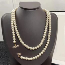 2024 Projektantka Pearl Pearl Choker Łańcuch wisienia Crystal Gold Splated Mosiężna Miecznica Let