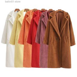 Women's Wool Blends clearance sale ! Winter Jacket Women 2022 Thick Warm Teddy Coat Outwear long trench coats women camel OverCoat Female Jacket T230817