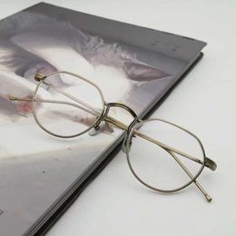 Sunglasses Frames Japanese Orignal Tutanium Glasses Frame Hand-made Irregular Oval Eyeglasses Vintage Retro Style