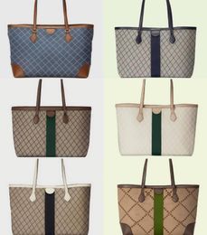 Luxury Shopping Handbag Female Designer Business Shoulder Bag Weaved canvas leather lady Designer Double Letter Travel tote bag